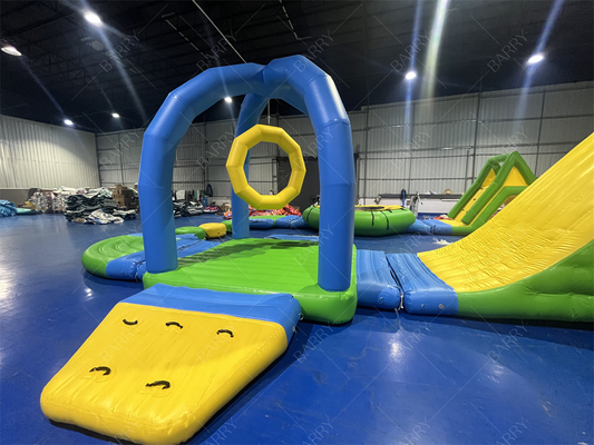 Water Play Equipment Game Custom Commercial Outdoor New Green Inflatable Floating Water Park For Sea