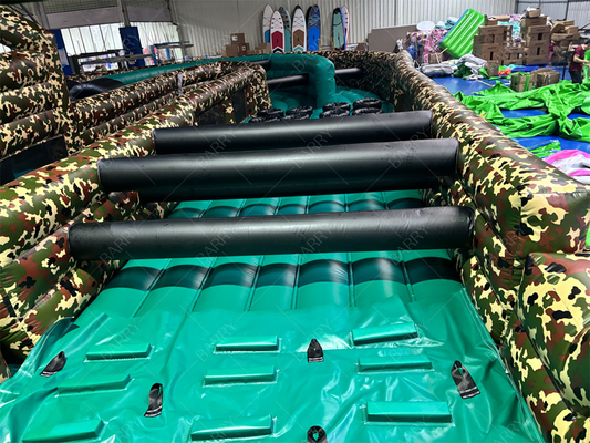 Camouflage Inflatable Game Obstacle Military Camo Color Inflatable Obstacle Army Boot Camp Challenge Obstacle Course