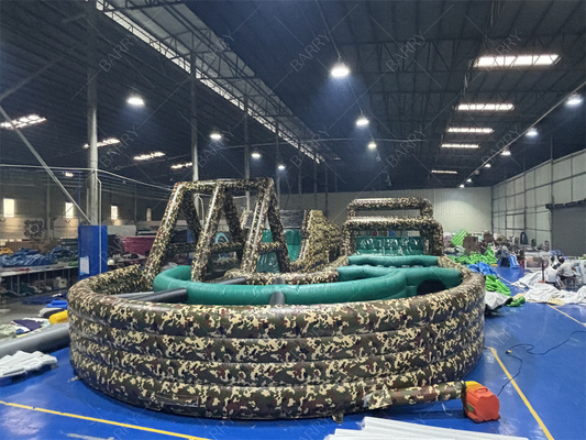 Camouflage Inflatable Game Obstacle Military Camo Color Inflatable Obstacle Army Boot Camp Challenge Obstacle Course