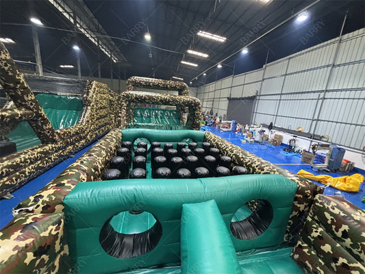 Camouflage Inflatable Game Obstacle Military Camo Color Inflatable Obstacle Army Boot Camp Challenge Obstacle Course