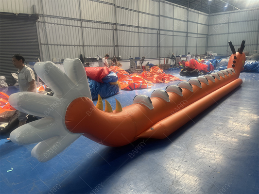 Water Toys Game Sea Dragon Shape Single Tube 12 Persons Inflatable Banana Boat Flying Boat