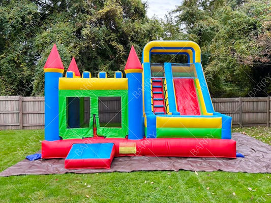 Custom Theme Inflatable PVC Tarpaulin Combo Castle Slide Bouncy Castle for Kids