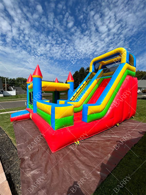 Custom Theme Inflatable PVC Tarpaulin Combo Castle Slide Bouncy Castle for Kids