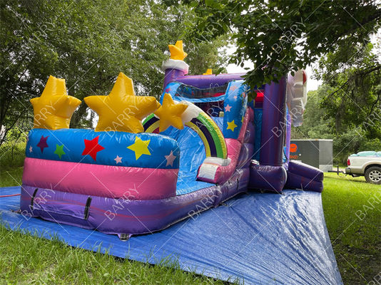 Commercial Inflatable Water Slide Combo Bouncer Unicorn Jumper Jumping Moon Bouncy Castles Bounce House