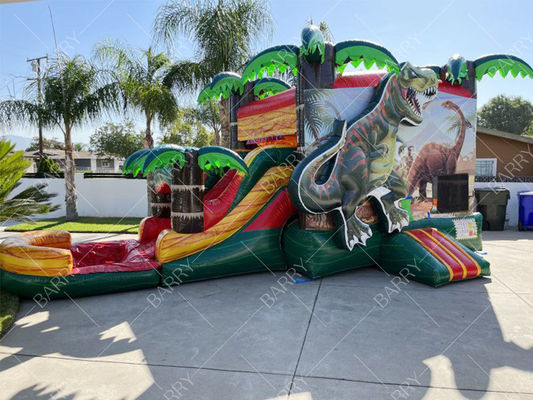 Backyard Bouncy Castle Dinosaur Bounce House Water Slide Pool Inflatable Bouncers for Party
