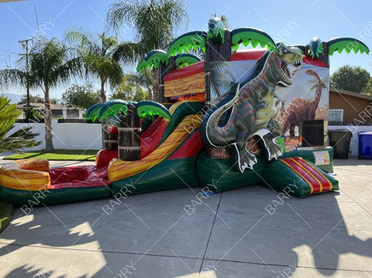 Backyard Bouncy Castle Dinosaur Bounce House Water Slide Pool Inflatable Bouncers for Party