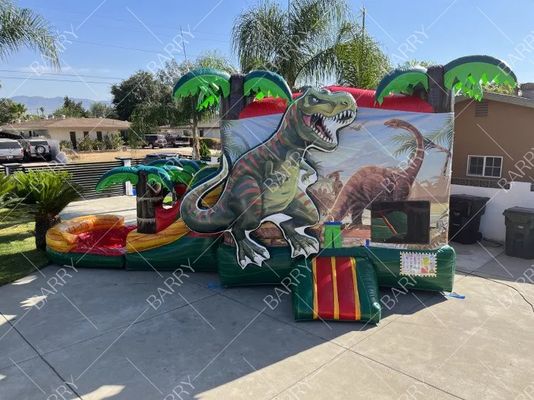 Backyard Bouncy Castle Dinosaur Bounce House Water Slide Pool Inflatable Bouncers for Party