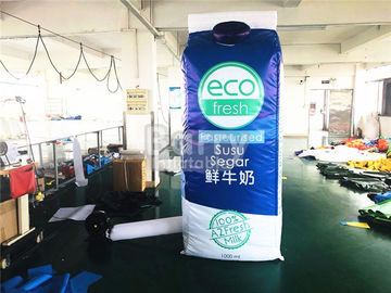 PVC Tarpaulin Inflatable Advertising Products , Inflatable Model Milk Bottle For Outdoor