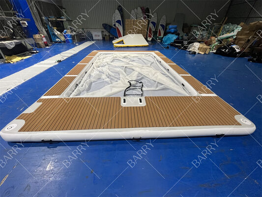 Summer Drop Stitch Tube Inflatable Jellyfish Yacht Pool Inflatable Sea Swimming Pool With Net