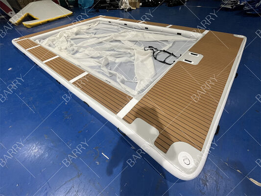 Summer Drop Stitch Tube Inflatable Jellyfish Yacht Pool Inflatable Sea Swimming Pool With Net