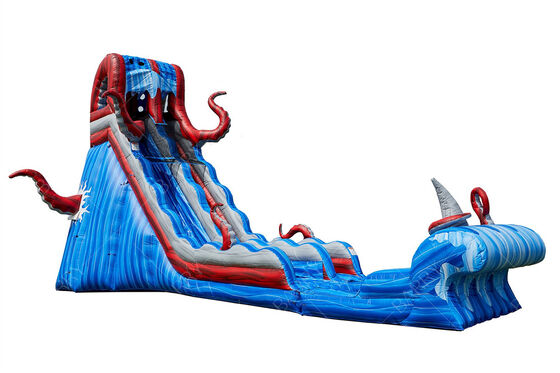 Adult Big Comercial Waterslide Inflatable 25ft Ocean Battle Slide Pool