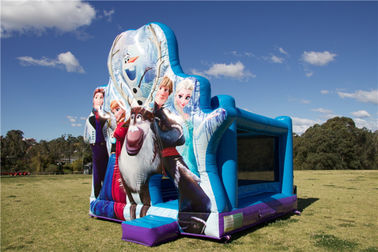 Indoor Or Outdoor Inflatable Bouncer , Frozen Team Kids Jumping Castle With PVC Tarpaulin