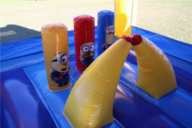 Plato PVC Minions Inflatable Bouncer For Kids Fun / Jumping Castle Bounce House