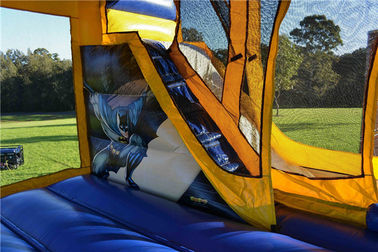 Tarpaulin Sewing Batman C4 Combo Inflatable Jumping Castle For Backyard Commercial