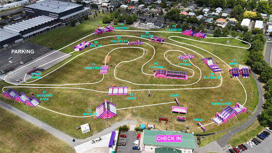 NL Large Inflatable Obstacle Course Inflatable 5K Obstacles Running Race