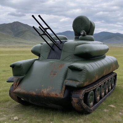 8.8m Inflatable Military Tank Model Outdoor Event Decor Tactical Decoy Light Tank