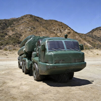 Wind Resistance Performance Custom Inflatable Air Defense Missile Vehicle Decoy