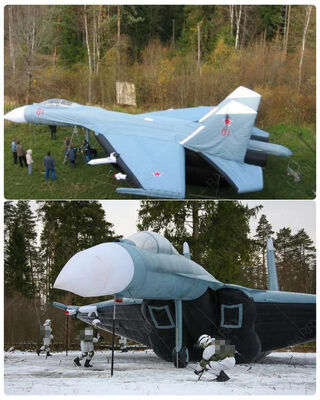 Outdoor Reconnaissance Drone Military Helicopter Inflatable Fighter Jet Decoy