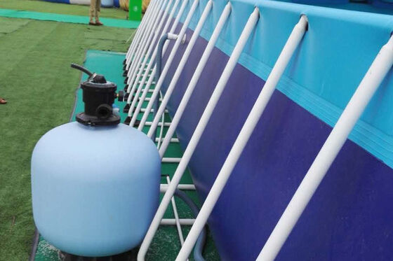 Customized PVC steel Rectangular Ultra Metal Frame Pool for Water Park