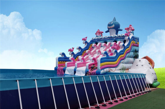 Customized PVC steel Rectangular Ultra Metal Frame Pool for Water Park