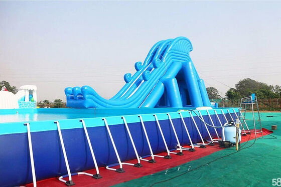 Customized PVC steel Rectangular Ultra Metal Frame Pool for Water Park
