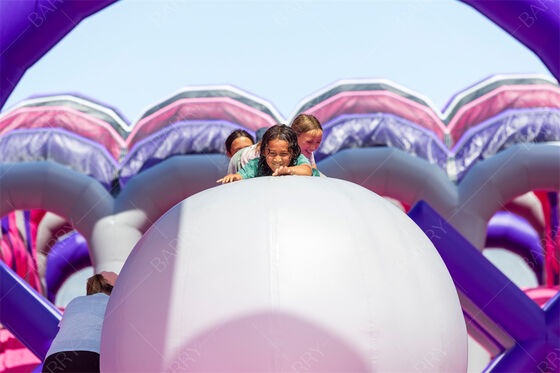 Outdoor Team Building Games Inflatable Obstacle Course 5k With Plato PVC