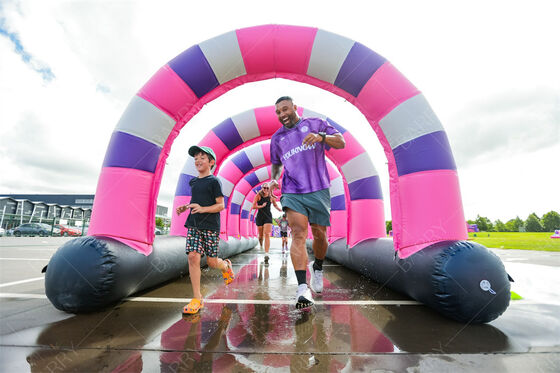 Outdoor Team Building Games Inflatable Obstacle Course 5k With Plato PVC