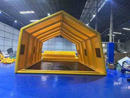 Environmentally Friendly Mobile Wash Floor Mat Inflatable Car Wash Mat , Inflatable Water Collector