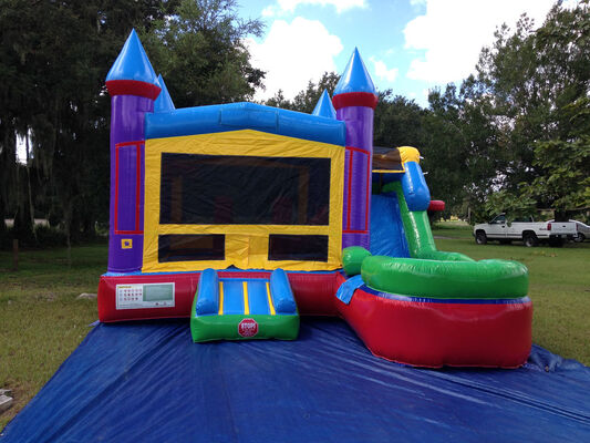 Plato PVC  Inflatable Bouncer For Kids Fun / Jumping Castle Bounce House
