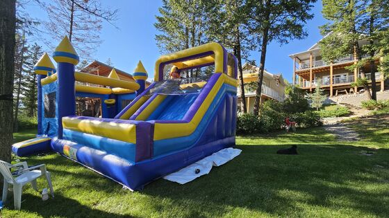 Plato PVC  Inflatable Bouncer For Kids Fun / Jumping Castle Bounce House