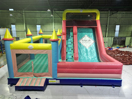 Customizable Favor Church Themed Inflatable Bouncy Castle with Slide & Play Area