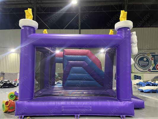 Commercial Grade Unicorn Bounce House with Slide Rainbow Star Themed Inflatable Combo for Kids Parties & Events