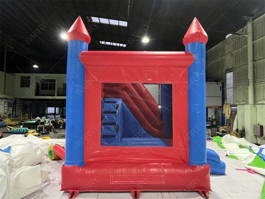 Red Commercial PVC Jumping Bouncer Bouncy Castle Bounce House With Slide