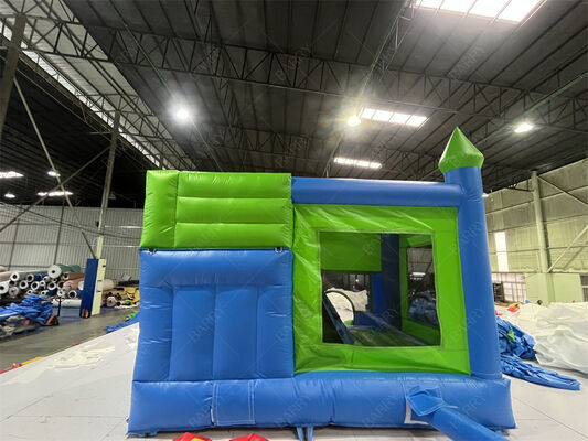 Green Jumping Castle Customizable Castle Inflatable Bounce & Slide Combo