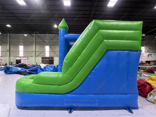 Green Jumping Castle Customizable Castle Inflatable Bounce & Slide Combo