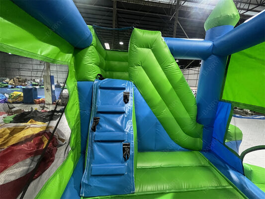 Green Jumping Castle Customizable Castle Inflatable Bounce & Slide Combo