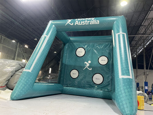Interactive Game Custom Branded Inflatable Hockey Australia Target Practice Goal