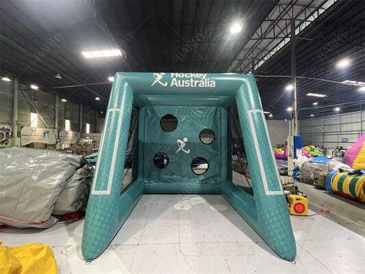 Interactive Game Custom Branded Inflatable Hockey Australia Target Practice Goal