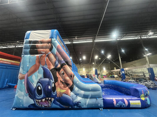 Lilo & Stitch Themed Triple Lane Inflatable Slide | Commercial Grade Kids Water Slide