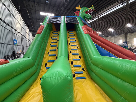 Commercial Grade Dragon Inflatable Water Park, Multi-Slide Water Playground With Large Pool For Amusement Parks Festivals