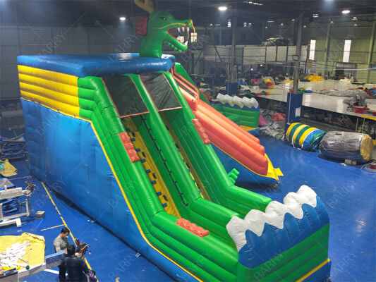 Commercial Grade Dragon Inflatable Water Park, Multi-Slide Water Playground With Large Pool For Amusement Parks Festivals