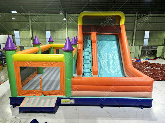 Colorful Princess Castle Inflatable Bounce House with Slide – Commercial-Grade Kids’ Party Jumper