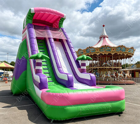 18ft Tall Safari Tiger Print Inflatable Water Slide – Commercial-Grade Jungle Adventure