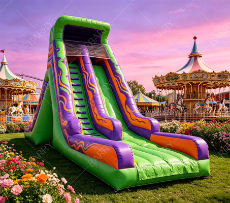 18ft Tall Safari Tiger Print Inflatable Water Slide – Commercial-Grade Jungle Adventure