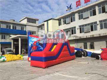 Customized Size Spiderman Inflatable Combo Jumping Castle With Slide For Zoo Park