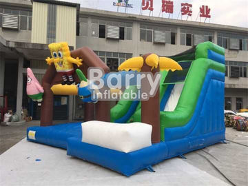 Spongebob Inflatable Combo Bounce House For Kids Jumping PVC Tarpaulin Material