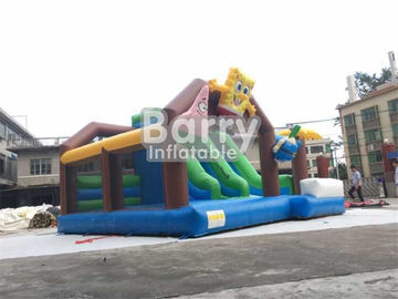 Spongebob Inflatable Combo Bounce House For Kids Jumping PVC Tarpaulin Material