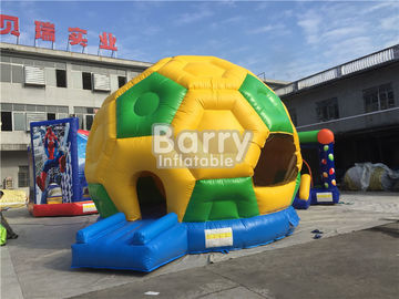 Commercial Inflatable Football Bouncer , PVC Tarpaulin Soccer Blow Up Bounce House