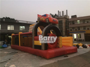 Double Car Inflatable Obstacle Course For Adults Rental Outdoor Extreme Sport Games