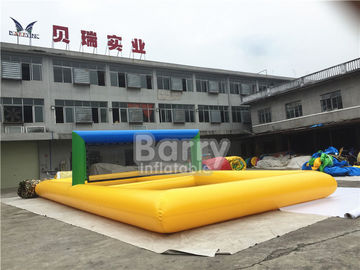 Large Family Inflatable Sports Court , Strength PVC Inflatable Vollyball Field For Water Game